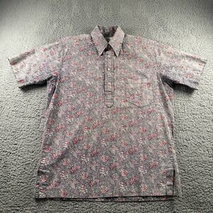 Vtg 80's Reyn Spooner Shirt Mens M Reverse Weave Floral Hawaiian Pullover